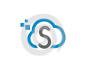 S cloud logo icon template