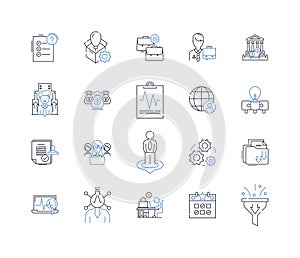 S-corporation line icons collection. Shareholders, Taxation, Incorporation, Business, Entity, Ownership, Limited vector