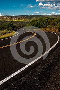 S Curve Road With Blue Sky