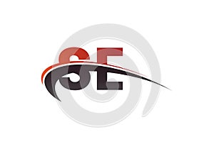 S E, SE Initial Letter Logo design vector template, Graphic Alphabet Symbol for Corporate Business Identity