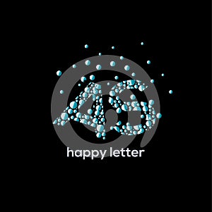 A and S etters water bubbles letter vector logo
