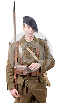 40s french soldier, front view