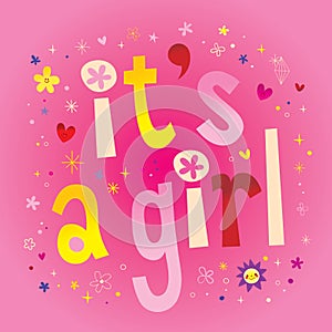 It`s a Girl - annoncement card