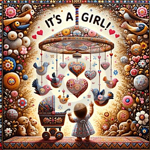 'It's a Girl' Celebration with Folklore Nursery Art