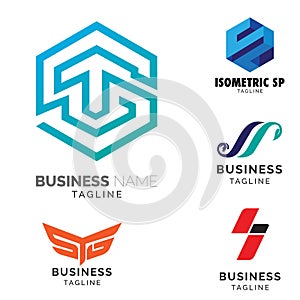 S letter based theme logo set. vector volume 2