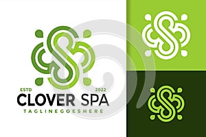 S Letter Clover Spa Logo Design, brand identity logos vector, modern logo, Logo Designs Vector Illustration Template