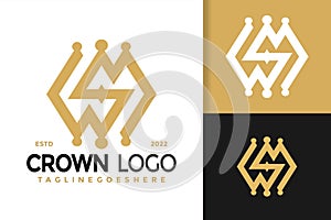 S Letter Crown Elegant Logo Design, brand identity logos vector, modern logo, Logo Designs Vector Illustration Template