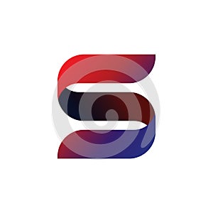 S letter logo with red and blue gradient fill