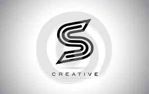 S Letter Monogram Logo Design. Modern S Icon With Creative Beautiful Black Monogram