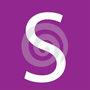 s letter on purple background