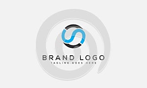 S lettermark logo template design vector.