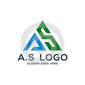 A.s logo concep, initial As  illustration