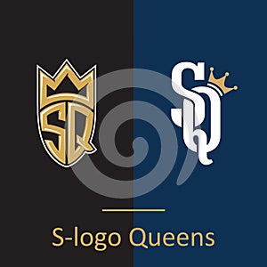 S-logo Queens. SQ letters