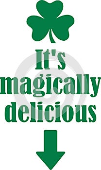 It`s magically delicious with arrow down