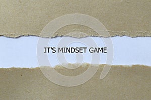 it\'s mindset game on white paper photo