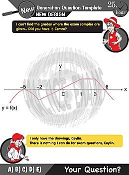 Math, Vector mathematical function graph, functions question template