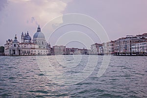 Beautiful scenery of the canal of Venice photo