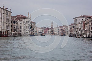 Beautiful scenery of the canal and endless streets of Venice photo