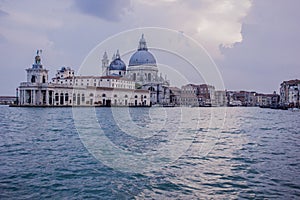 Beautiful scenery of the canal of Venice photo