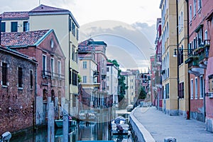 Beautiful scenery of the endless streets of Venice photo