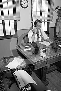 1950s office: director on the phone