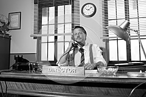 1950s office: director working on the phone