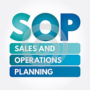 S&OP - Sales and Operations Planning acronym