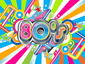 80s Party background photo