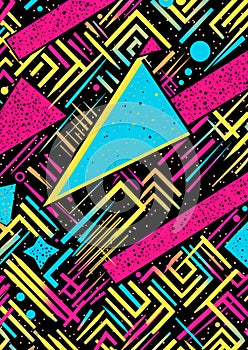 80s patterned fabric texture frame 80s retro nostalgic