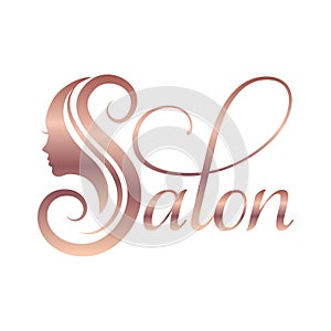 S profile girl icon salon logo