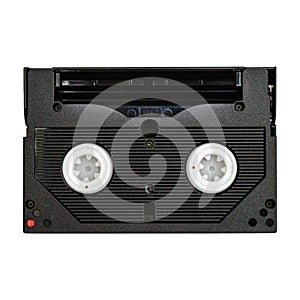 90s retro audio cassette isolated on white background photo