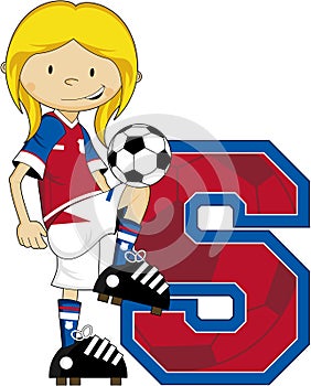 S is for Soccer - Soccer Girl Striker