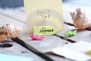 It\'s summer time and beach time creative concept