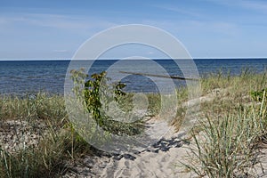 It`s a sunny day on the beach of the island Poel in the Baltic Sea