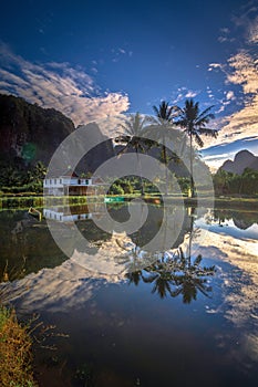 Beautiful Morning in Rammang-rammang Karst photo