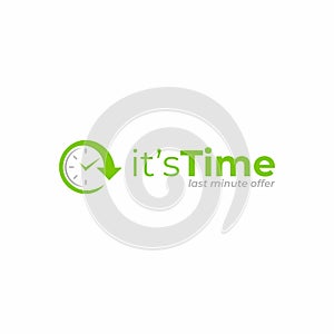It's time logo template. Clock logo design.