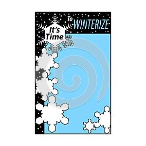 It`s time to winterize card template