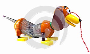 Disney Pixar Toy Story Slinky Toy Dog White Background