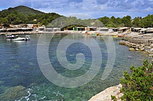 Sa Caleta cove in Ibiza Island, Spain