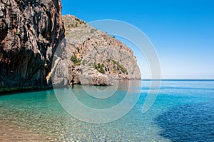 Sa Calobra beach on Mallorca, Spain