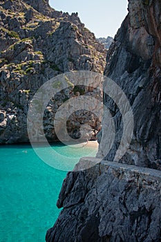 Sa Calobra beach on Mallorca, Spain
