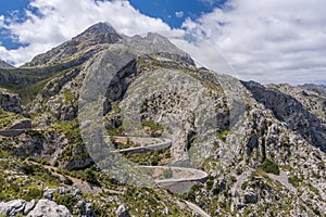 Sa Calobra Mountain Road with hairpin turns - Mallorca