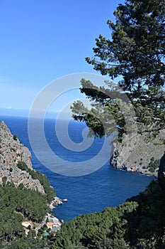 Sa Calobra. part of tramuntana mountains in Mallorca