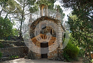 Sa Capelleta Chapel in the Tramuntana mountains close to Soller Mallorca.