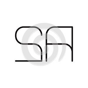 sa initial letter vector logo icon
