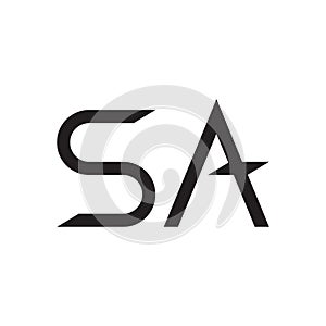 sa initial letter vector logo icon