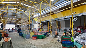 Second hand shoes warehouse in the developing country