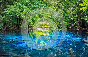 Sa Nam Phut is beautiful spring pool in the forest national park photo