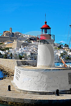 Sa Penya and Dalt Vila districts in Ibiza Town, Balearic Islands photo