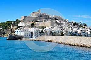 Sa Penya and Dalt Vila districts in Ibiza Town, Balearic Islands photo